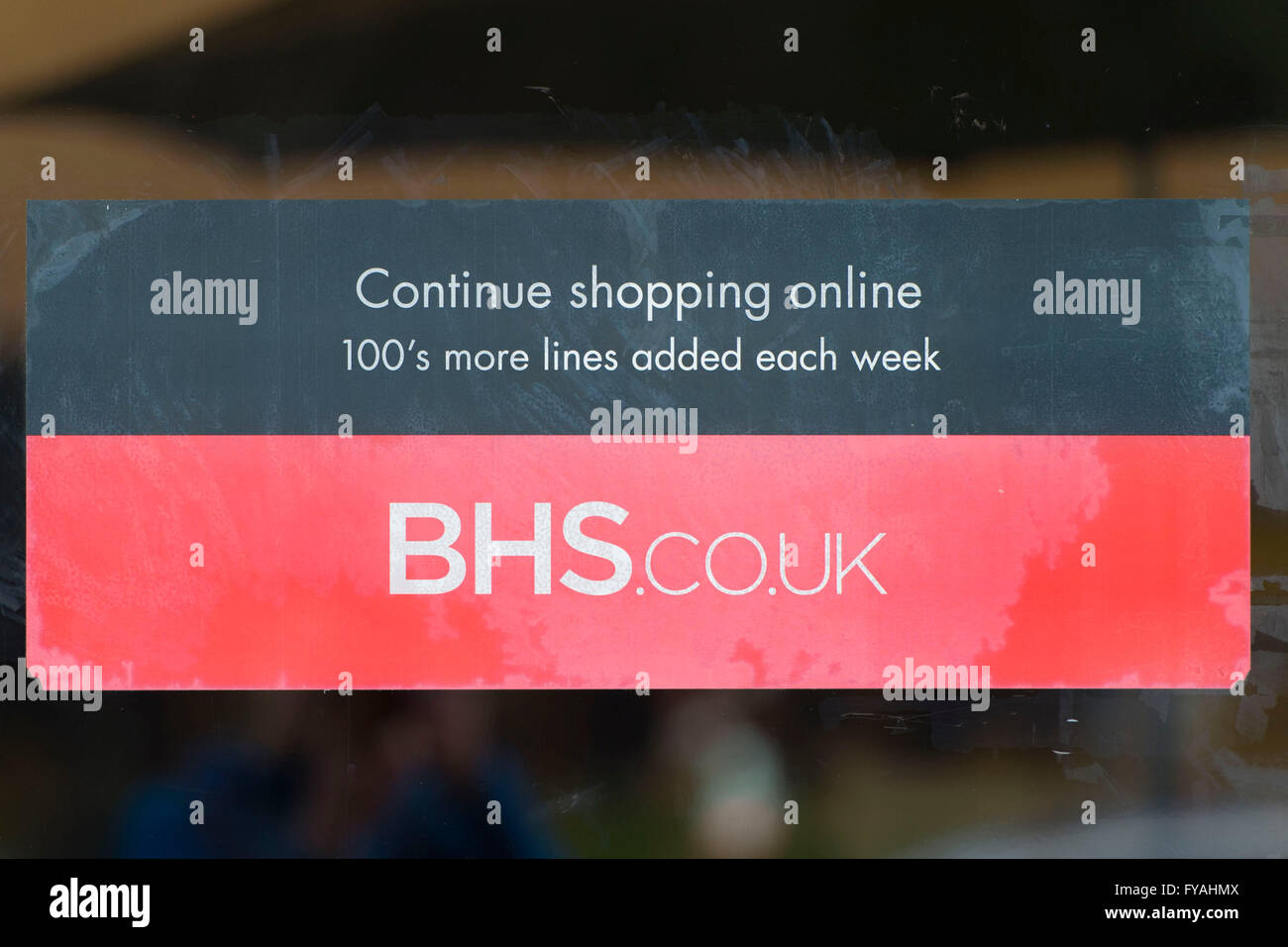 British Home Stores (BHS) store at Cardiff Bay retail park, Cardiff. BHS has gone into administration. Stock Photo