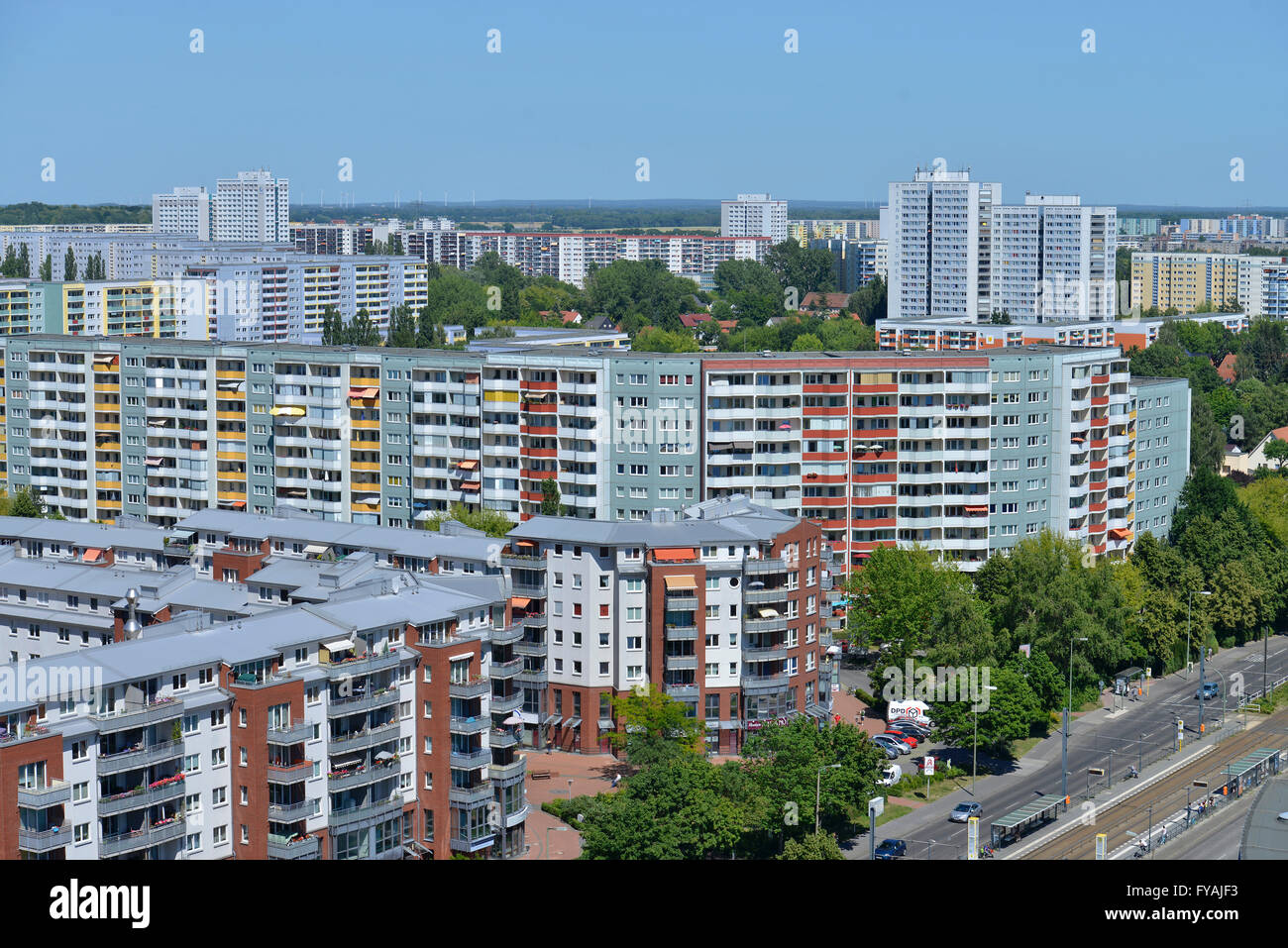 Wohnsiedlung, Allee der Kosmonauten, Marzahn, Berlin, Deutschland Stock Photo