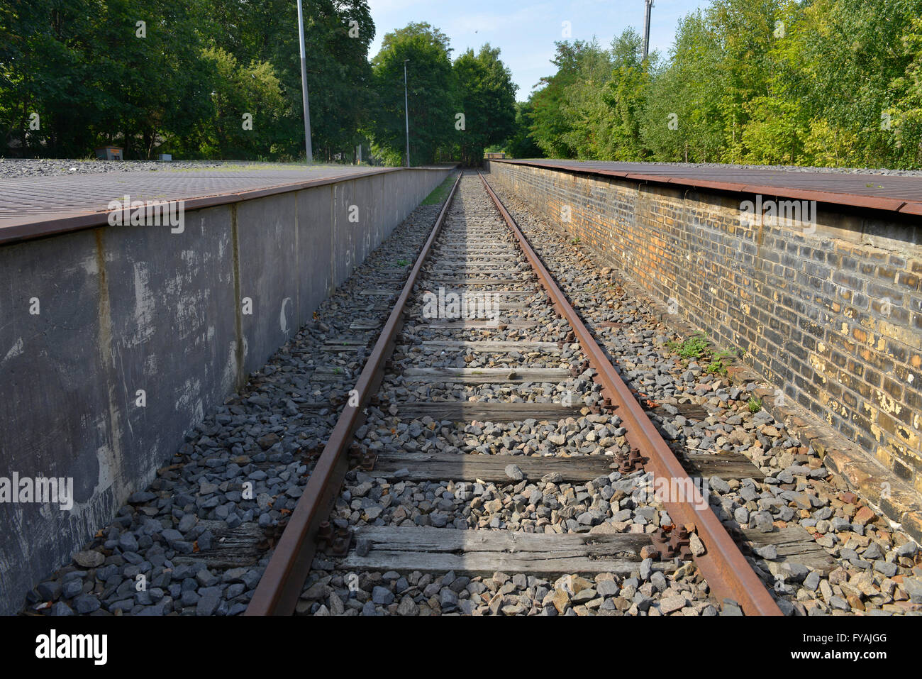 Mahnmal, Gleis 17, Bahnhof, Grunewald, Berlin, Deutschland Stock Photo