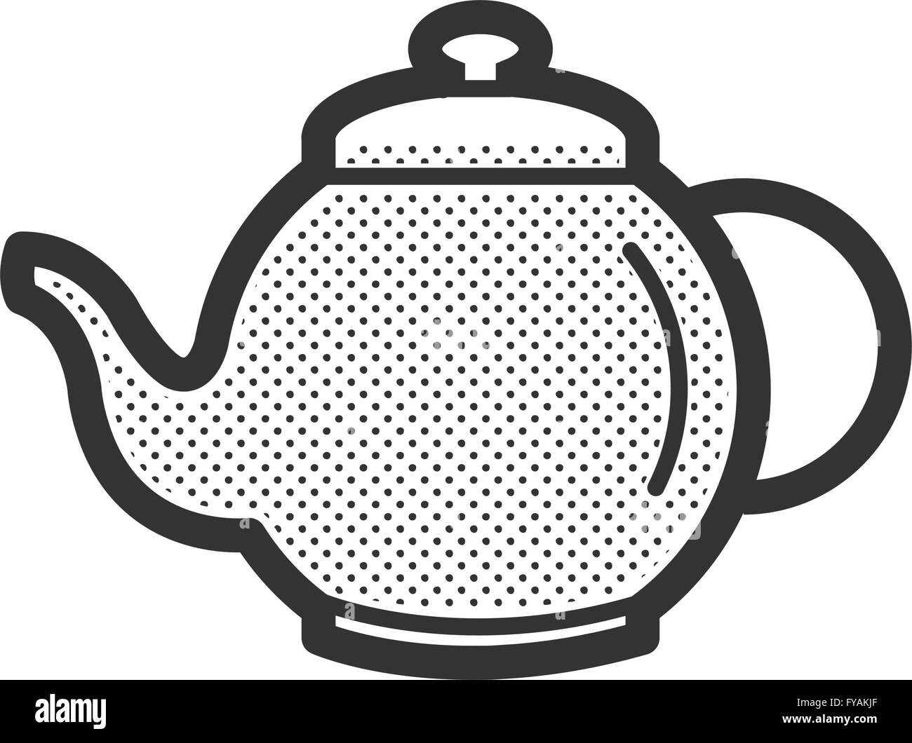 Pot Herbs and tea icon Stock Vector