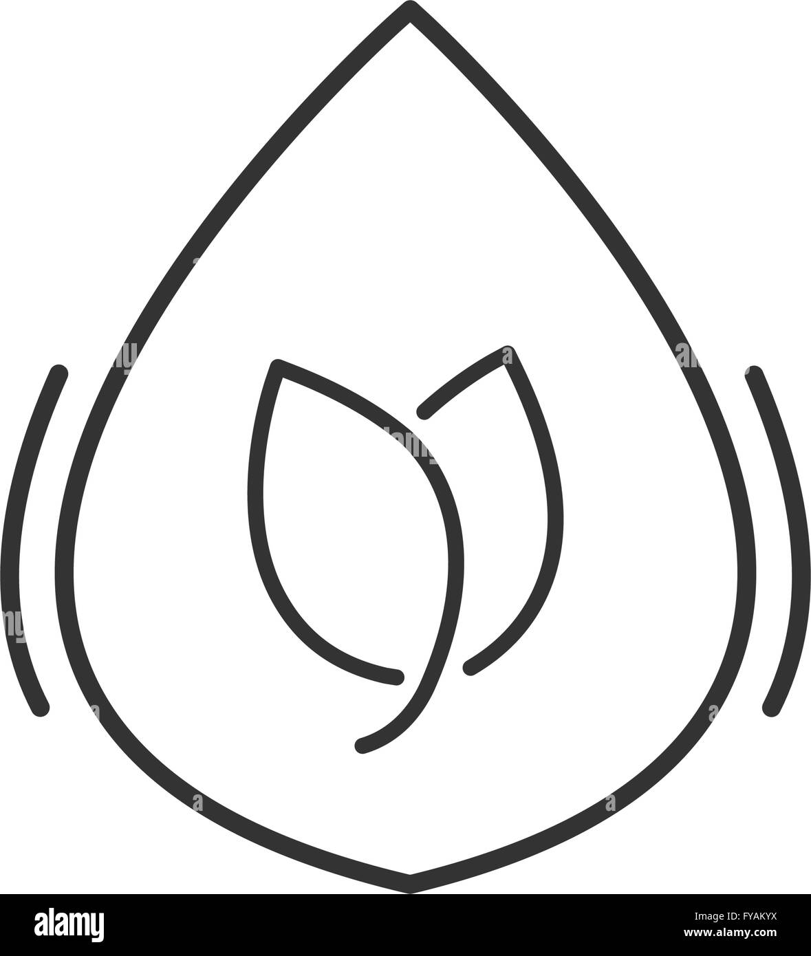 Line Icon Style,  Herbal medicine liquid drug icon Stock Vector