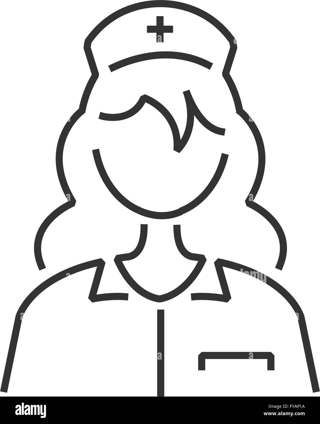 line icon design nurse avatar, icon Stock Vector Image & Art - Alamy
