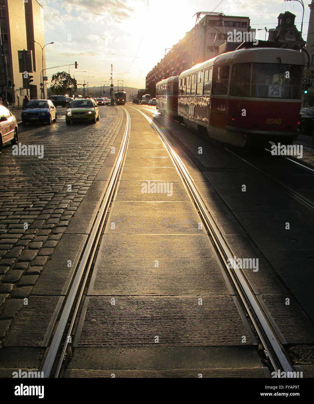 streetcar rail in Prague Letna, Czech Republic Stock Photo Alamy