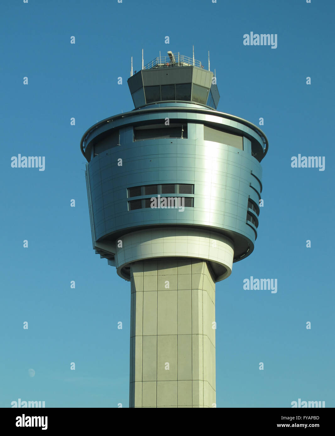 air control tower at LaGuardia Airport, Queens, NY. Stock Photo