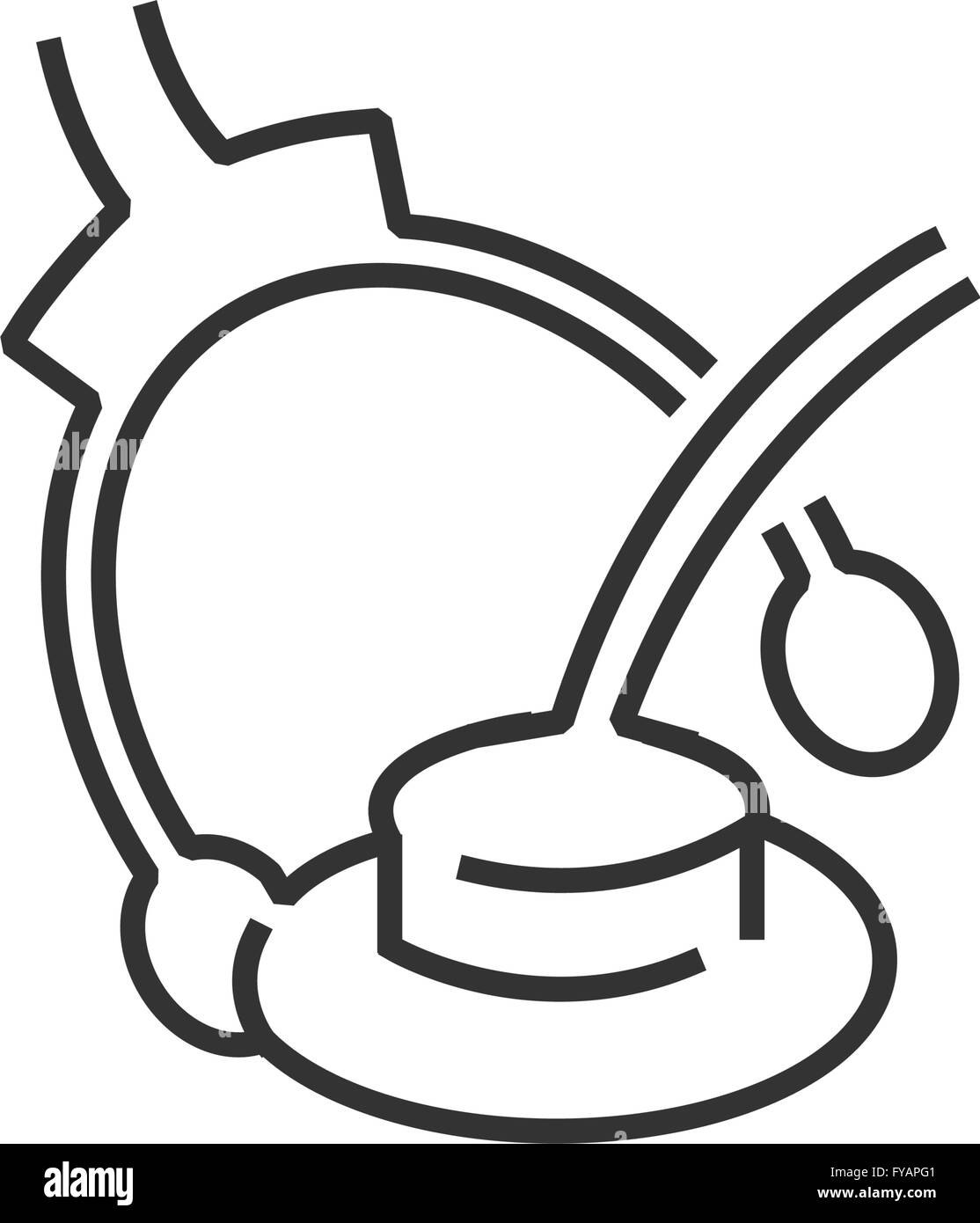 line icon Medical Device Icon, Stethoscope Icon Stock Vector Image ...