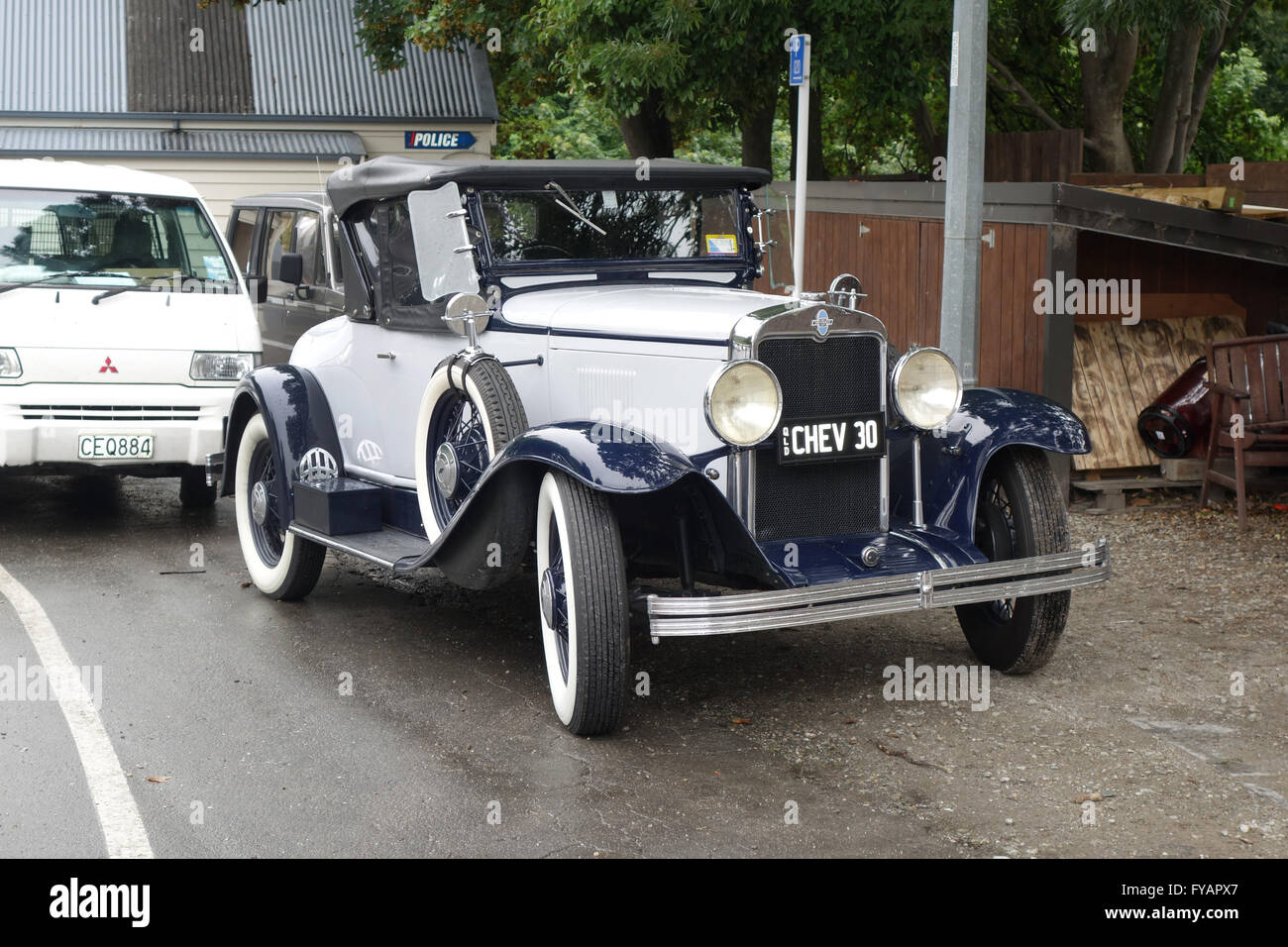 1930 Chevrolet Universal Vintage car seen in Arrowtown, South Island, New Zealand Stock Photo