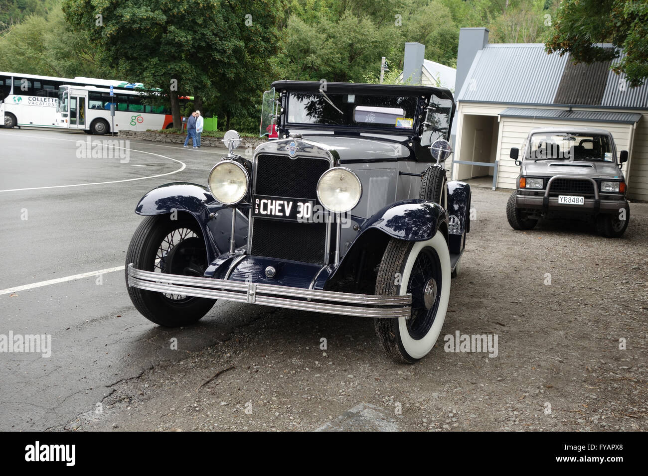 1930 Chevrolet Universal Vintage car seen in Arrowtown, South Island, New Zealand Stock Photo