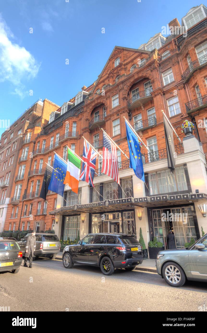 Claridge's 5 star hotel in Mayfair. Stock Photo
