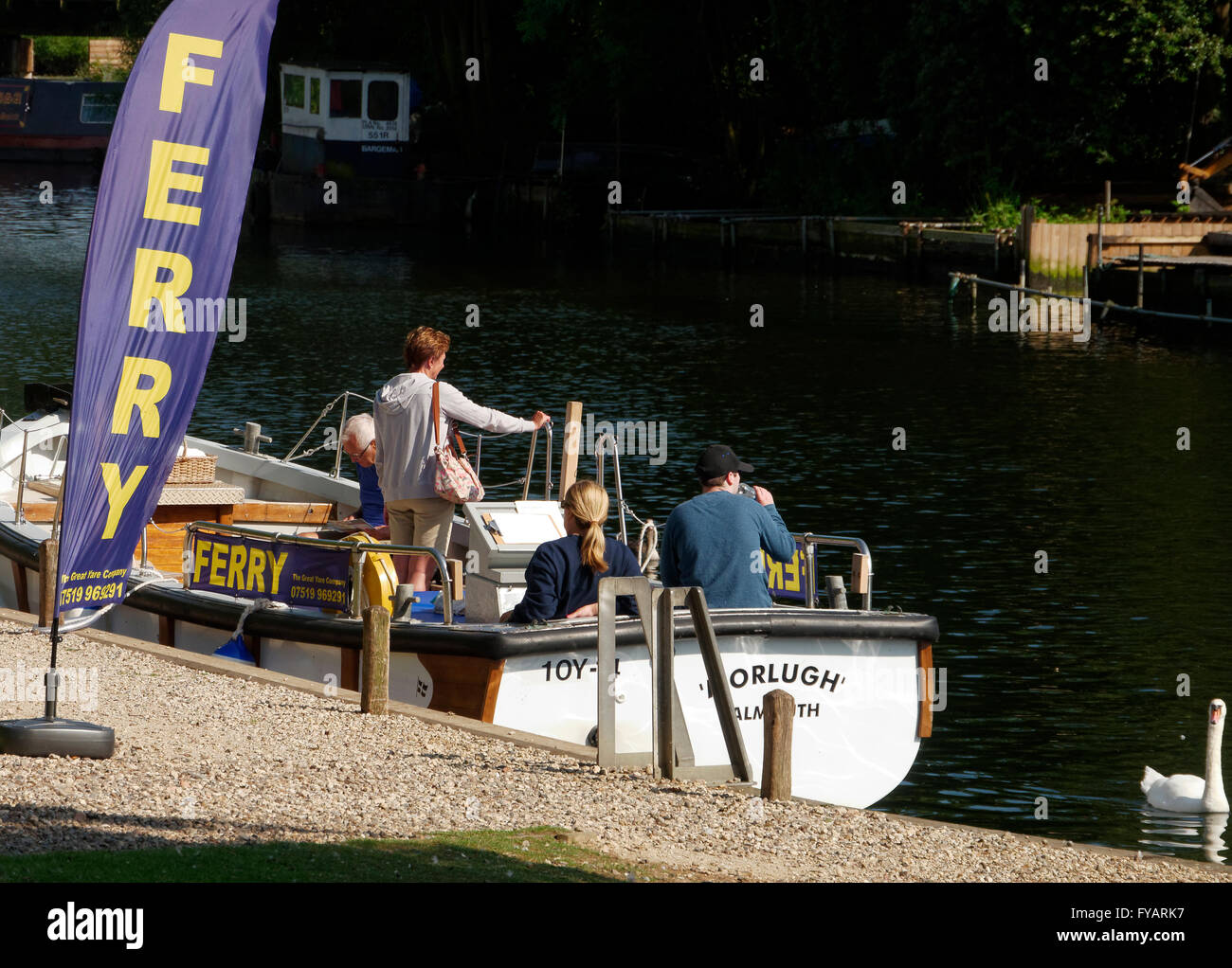 River Ferryboat on The River Yare at Thorpe St Andrew, Nr Norwich