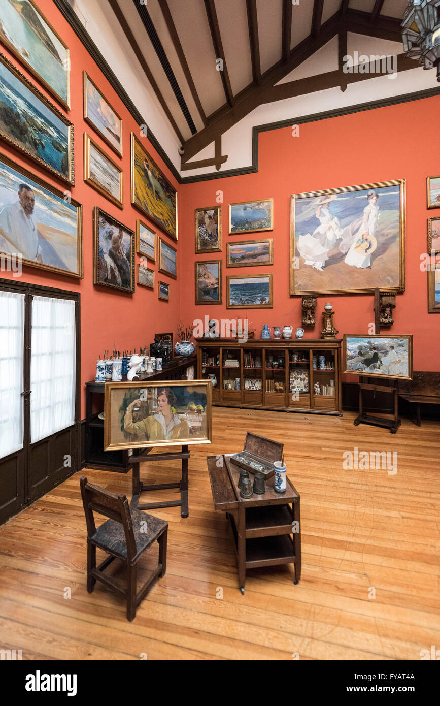 Madrid. Spain. Museo Sorolla Museum. Artist's studio Stock Photo - Alamy