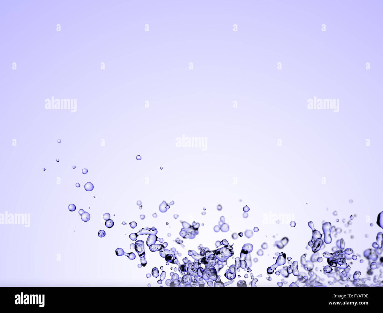 Water splash 3d rendering, light background Stock Photo - Alamy