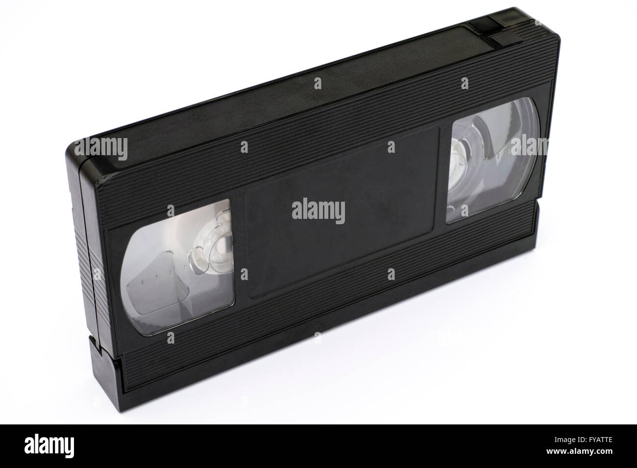 Black videotape on white background Stock Photo Alamy