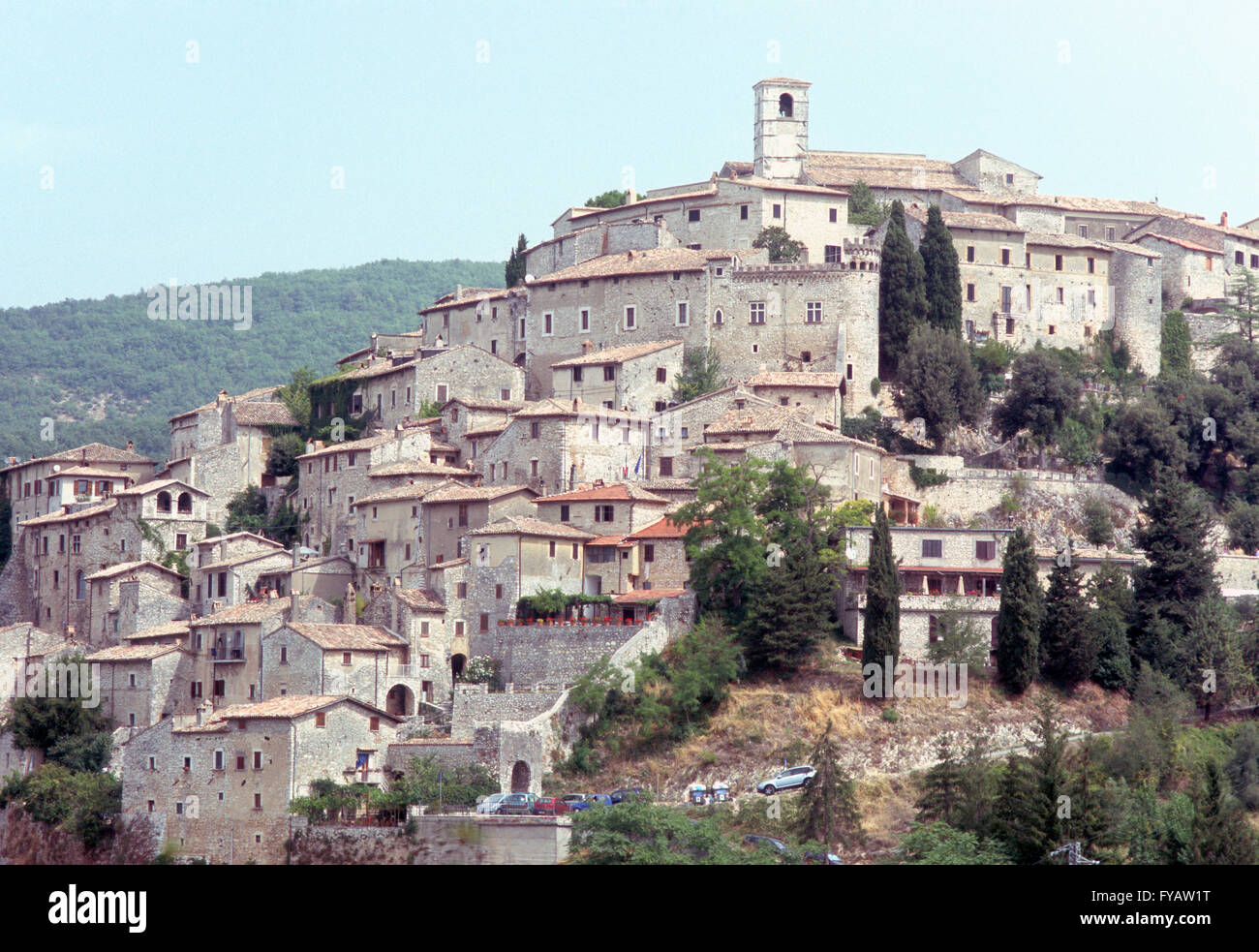 Panorama of Labro, in the Italian province of Rieti (Lazio Stock Photo ...