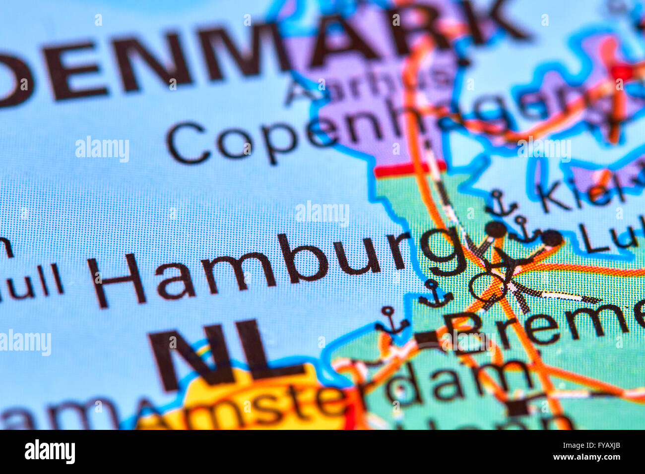 Hamburg , City in Germany on the World Map Stock Photo - Alamy