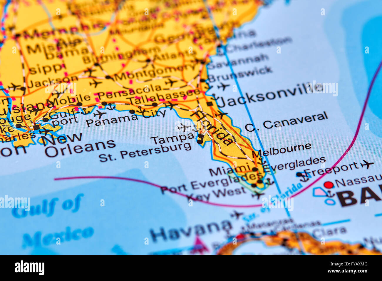 Florida map usa hi-res stock photography and images - Alamy