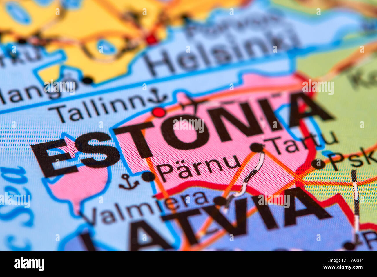 Estonia, Country in Europe on the World Map Stock Photo Alamy