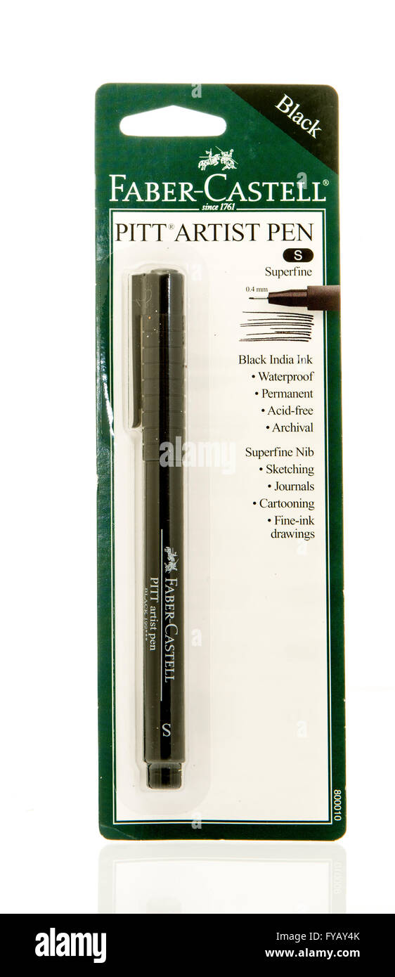 Winneconne, WI - 30 Dec 2015:  Package of a Faver-Castell artist pen. Stock Photo