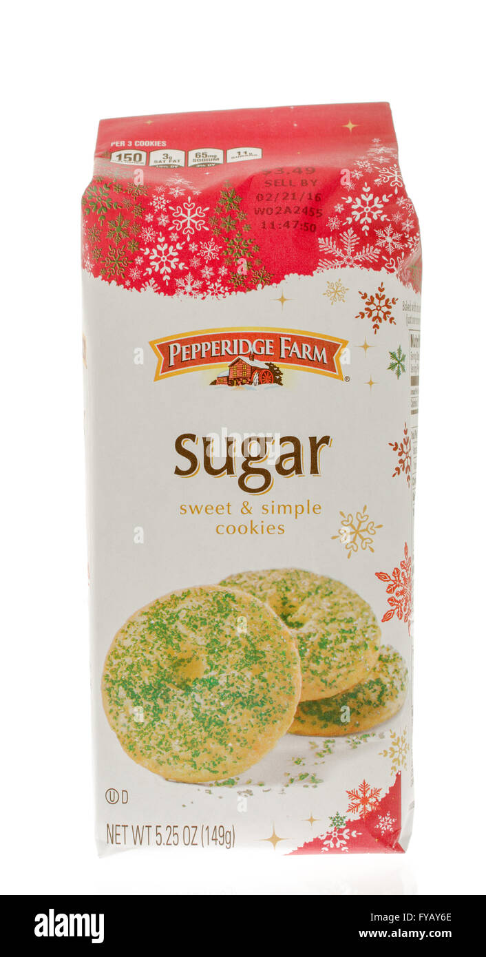 Winneconne, WI - 26 Nov 2015: Bag of Pepperidge Farm sugar cookies. Stock Photo