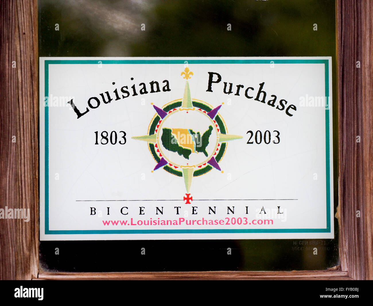 Louisiana Purchase 1803 Sign Stock Photo