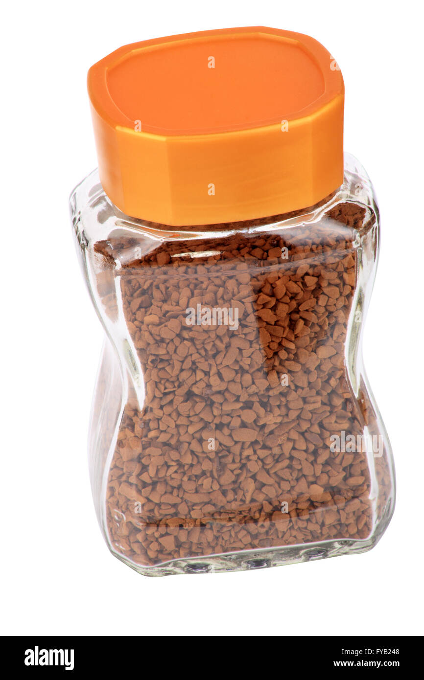 jar of instant coffee isolated Stock Photo - Alamy