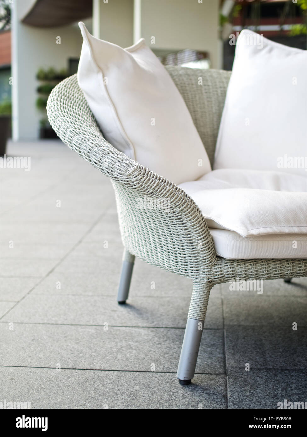 janus et cie outdoor furniture sofa chair Stock Photo