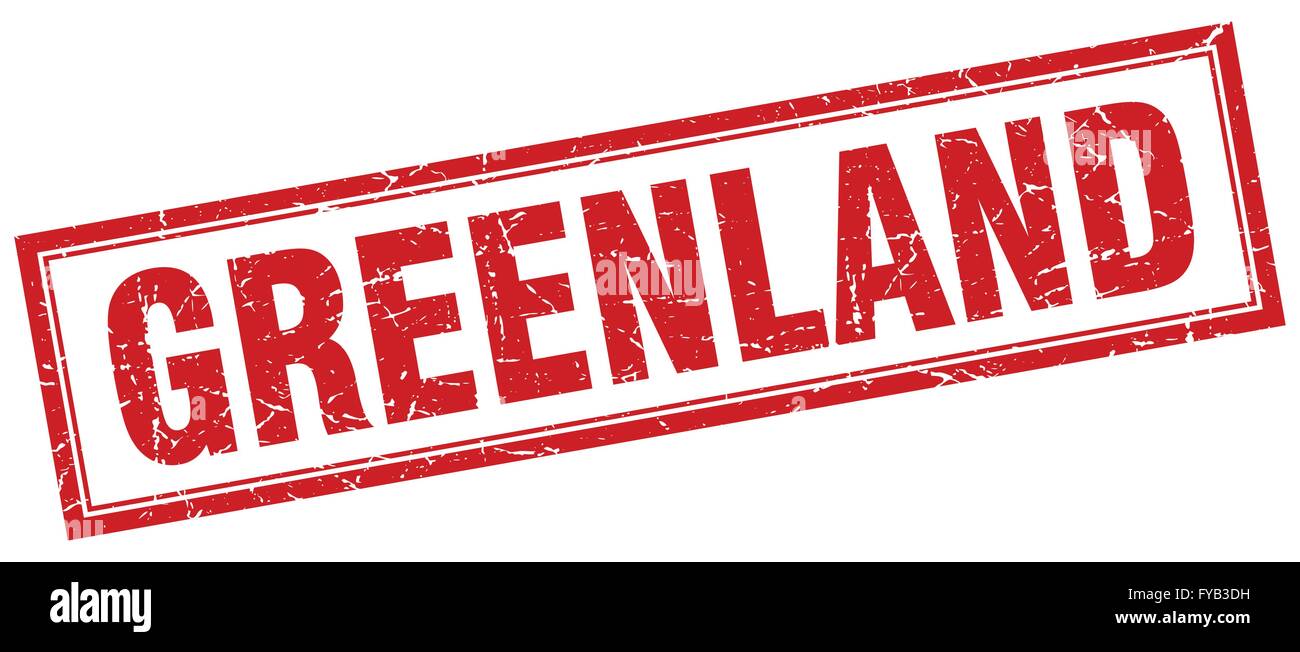 Greenland red square grunge stamp on white Stock Vector Image & Art - Alamy
