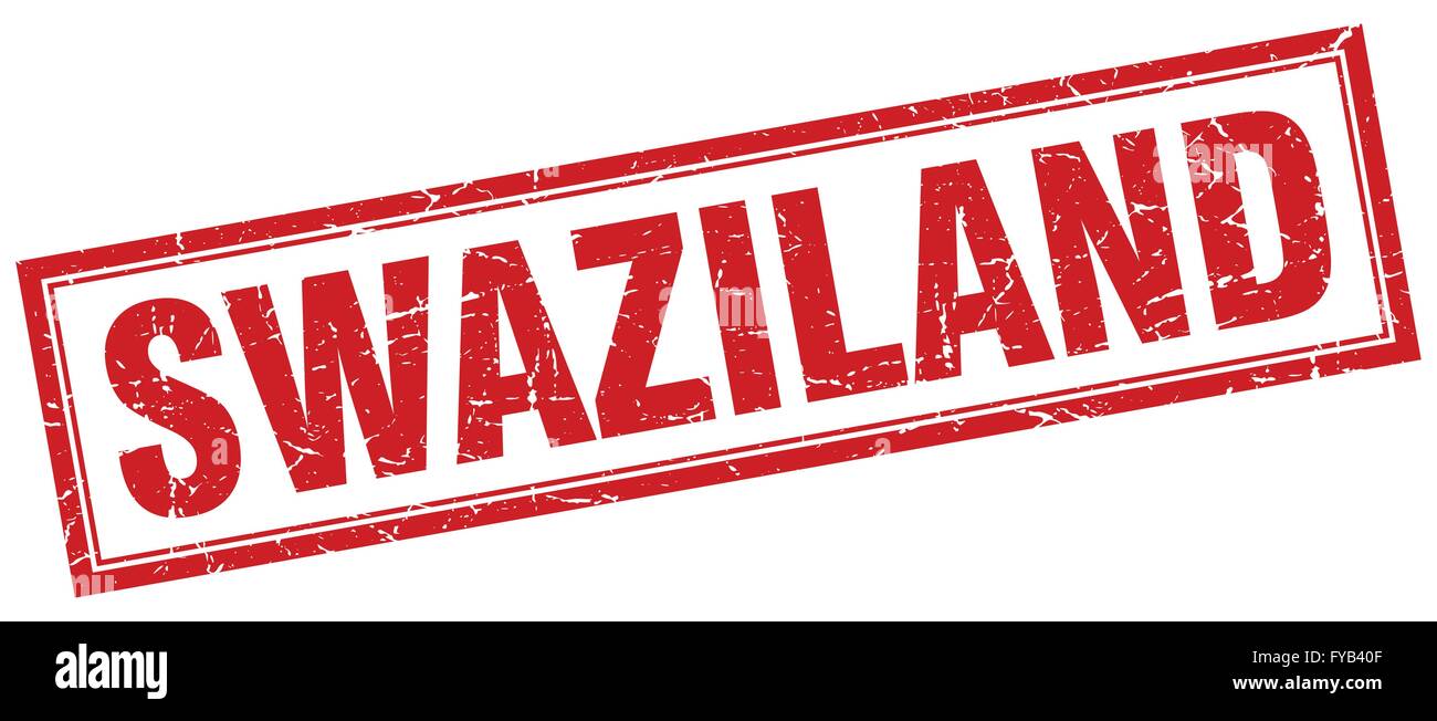 Swaziland red square grunge stamp on white Stock Vector Image & Art - Alamy