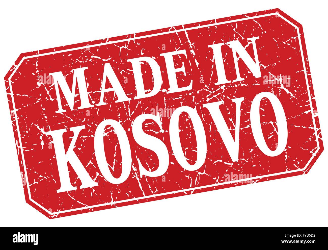 made in Kosovo red square grunge stamp Stock Vector Image & Art - Alamy