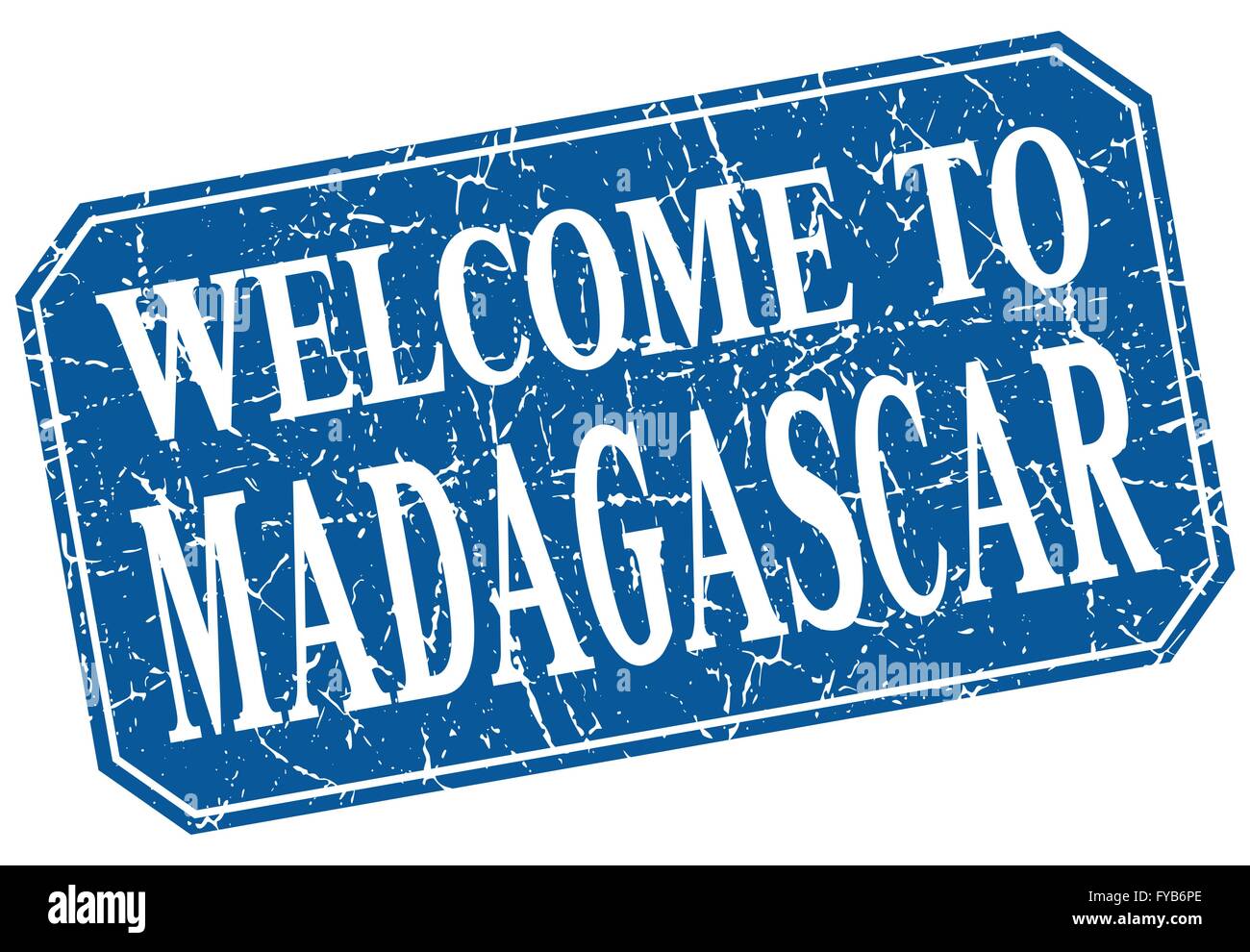 welcome to Madagascar blue square grunge stamp Stock Vector Art ...