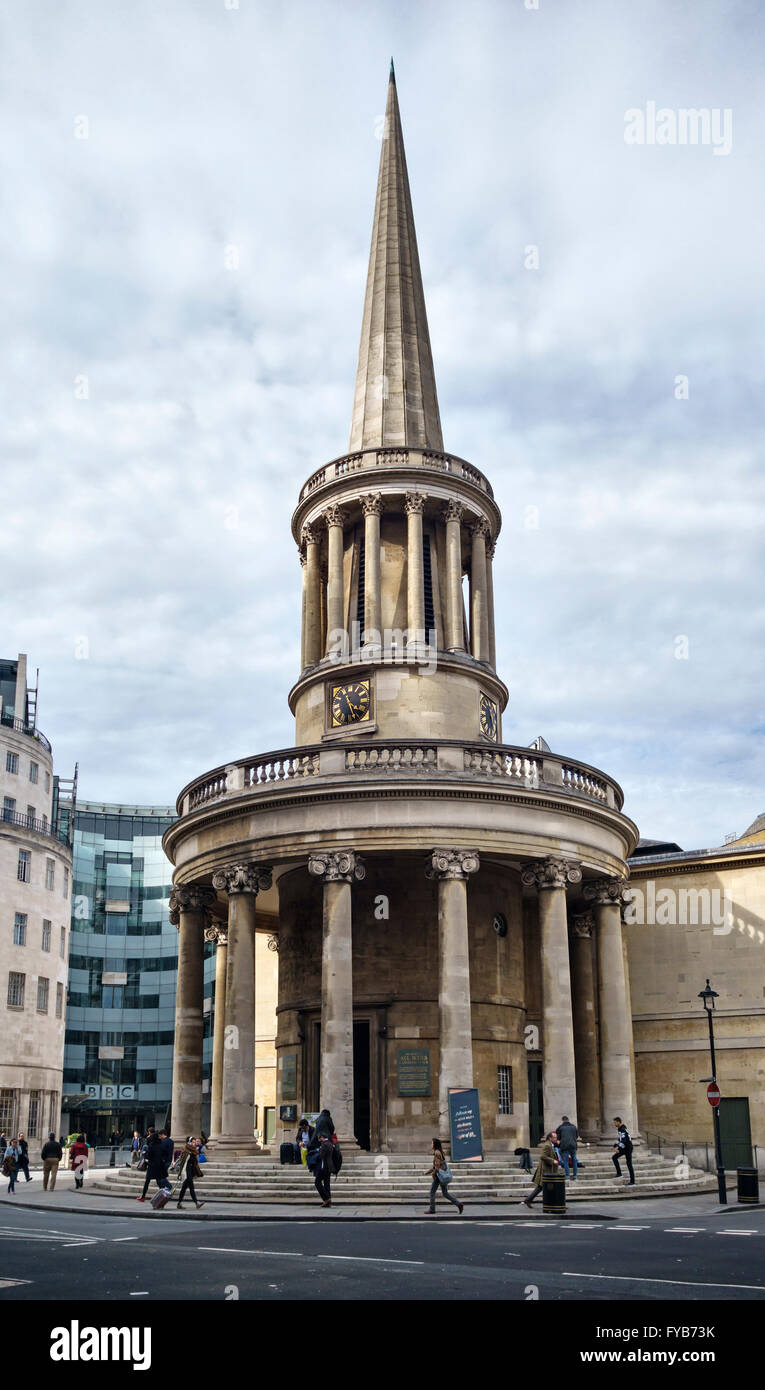 All Souls Church Langham Place London Uk Designed By John Nash And