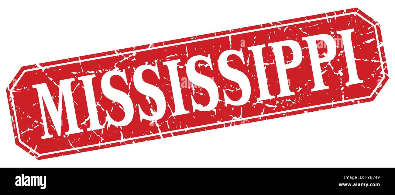 Ms Red Flags Mississippi red square grunge retro style sign Stock Vector Image & Art ...