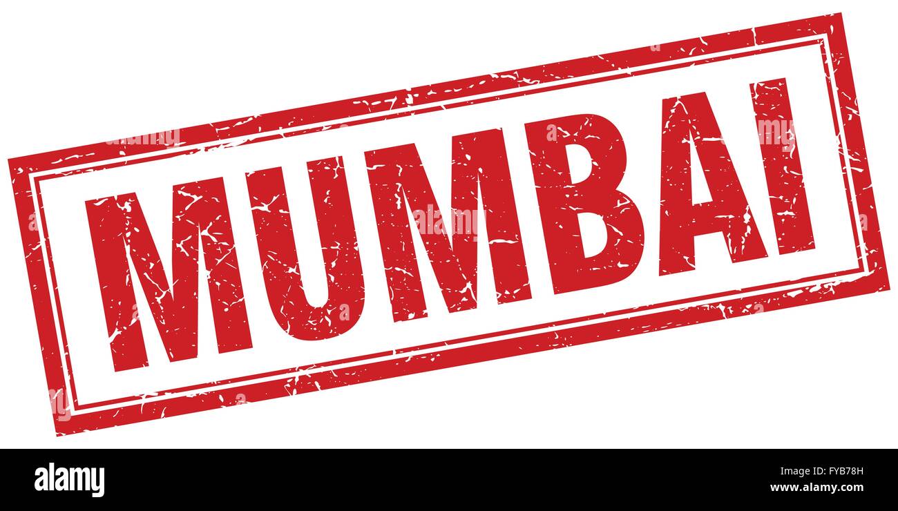 Mumbai red square grunge stamp on white Stock Vector Image & Art - Alamy