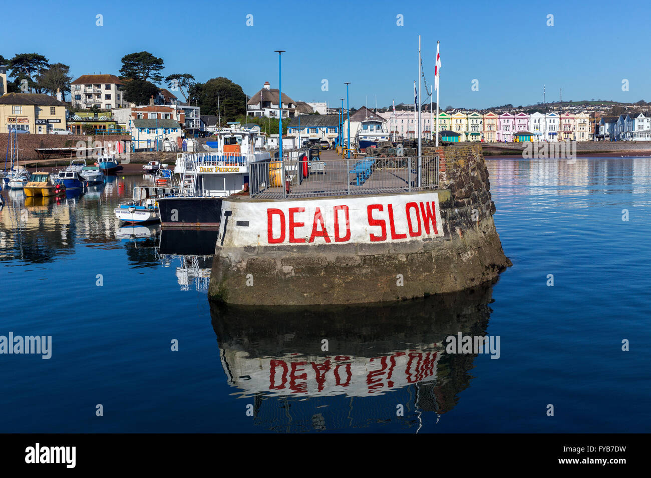 paignton inner harbour,Dead slow,paignton, uk, photo, inspirational, travel, sunny, scenery, england, english, views, gb, outdoo Stock Photo
