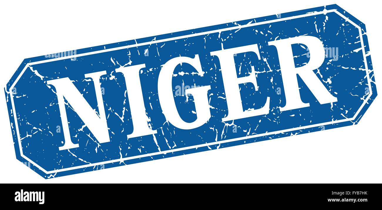 Niger blue square grunge retro style sign Stock Vector Image & Art - Alamy