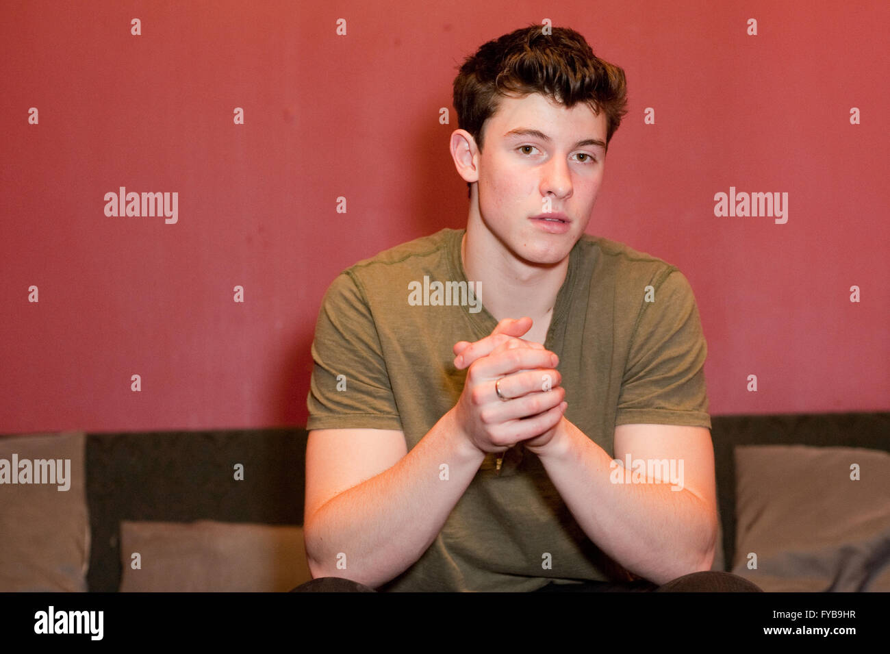 Berlin, Germany. 24th Apr, 2016. US singer Shawn Mendes pictured during