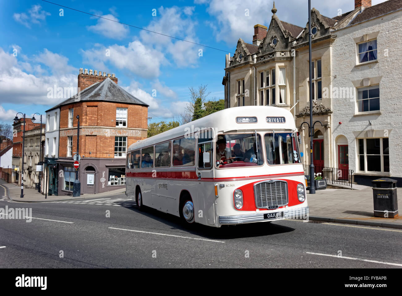 Warminster, Wiltshire, UK, 24th April, 2016.Vintage buses came from as