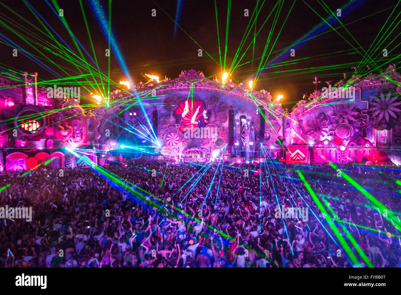 ITU, SP - 22/04/2016: TOMORROWLAND BRAZIL 2016 - 2nd edition of Tomorrowland Brazil in 2016, the international electronic music festival takes place in Park Maeda in Itu. (Photo: Bruno Fernandes / FotoArena) Stock Photo