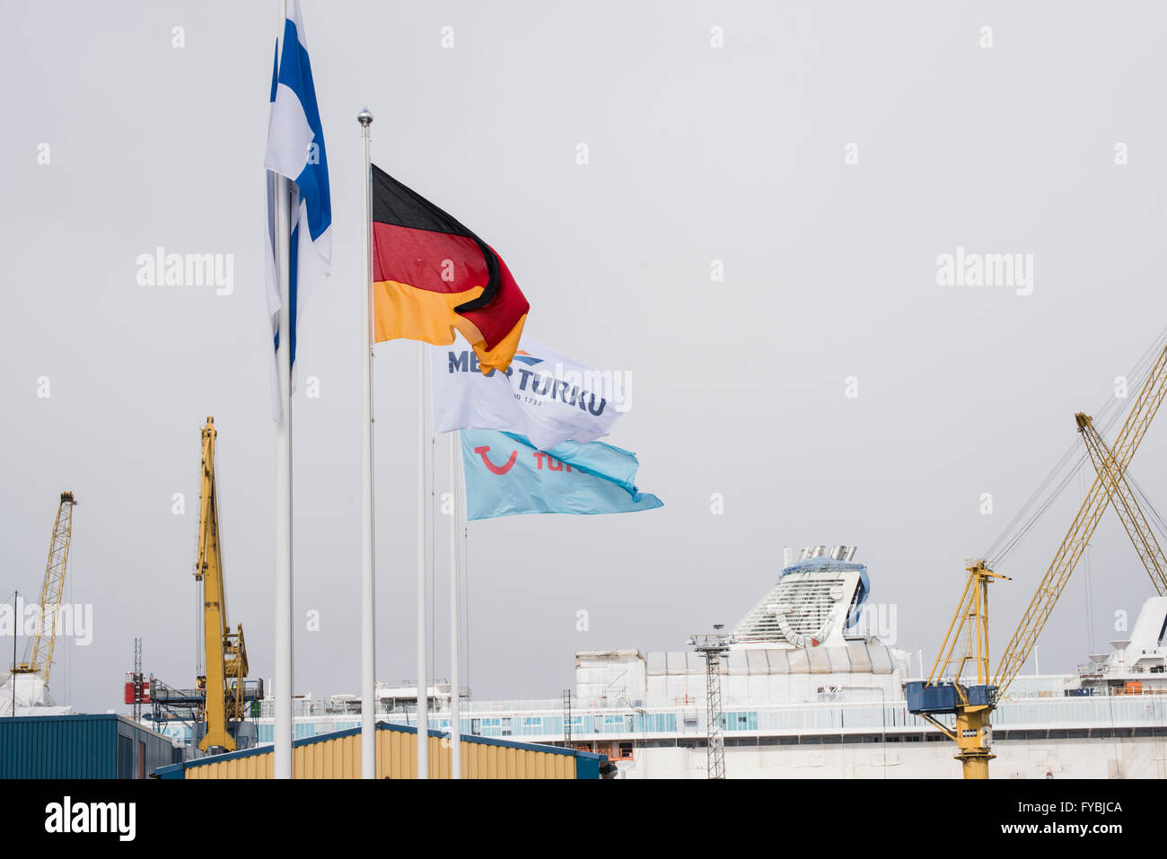 Turku Finland 25th Apr 2016 Keel Laying Of The New