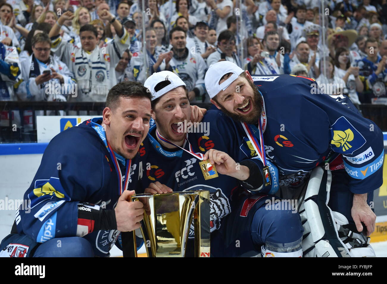 Prague, Czech Republic. 24th Apr, 2016. From left Players of Bili