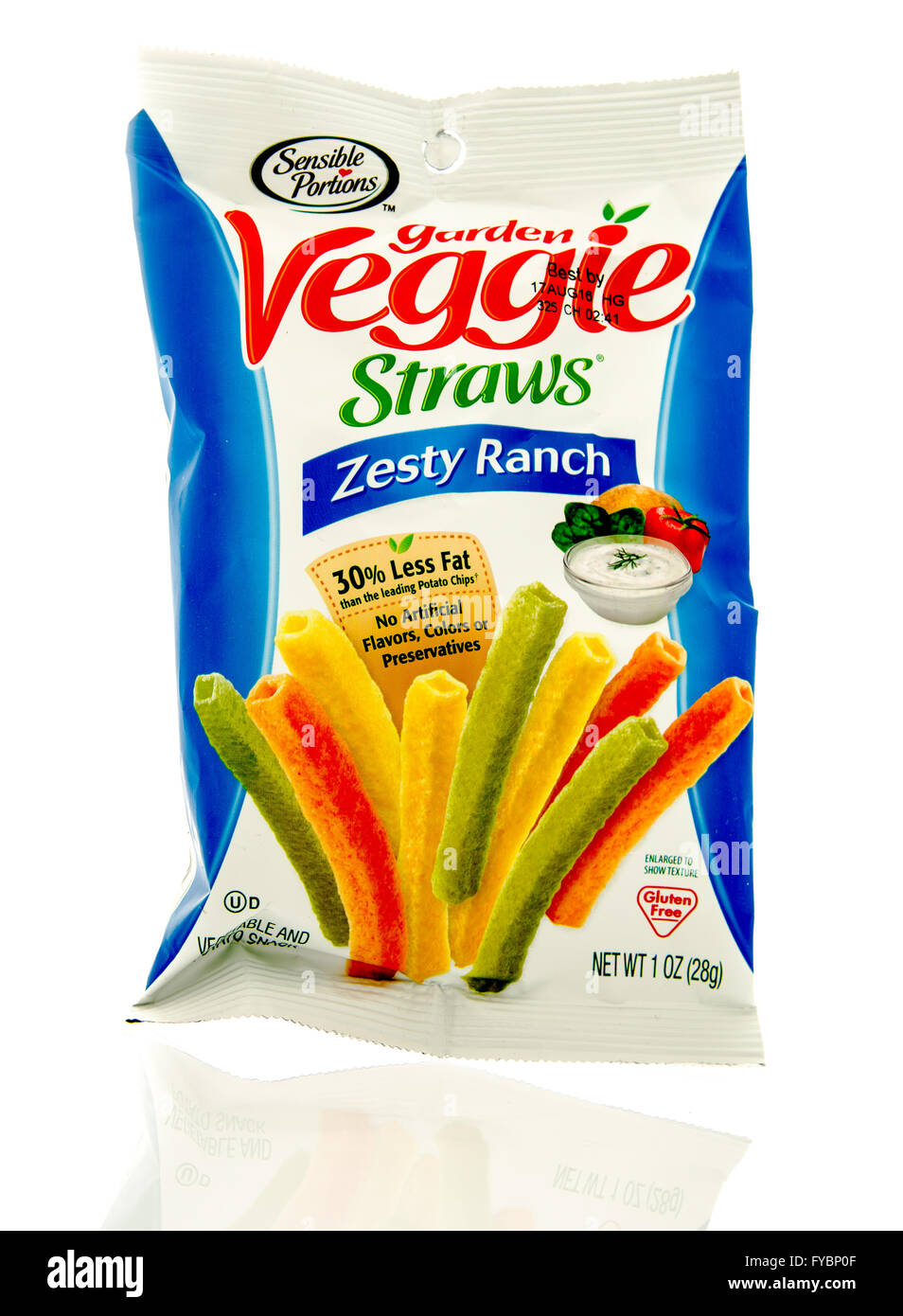 Winneconne, WI 19 Feb 2016 Bag of Garden veggie straws in zesy ranch