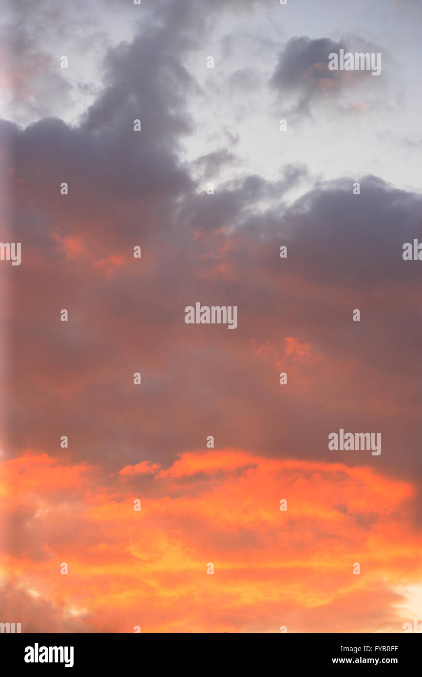 sunset sky at summer Stock Photo
