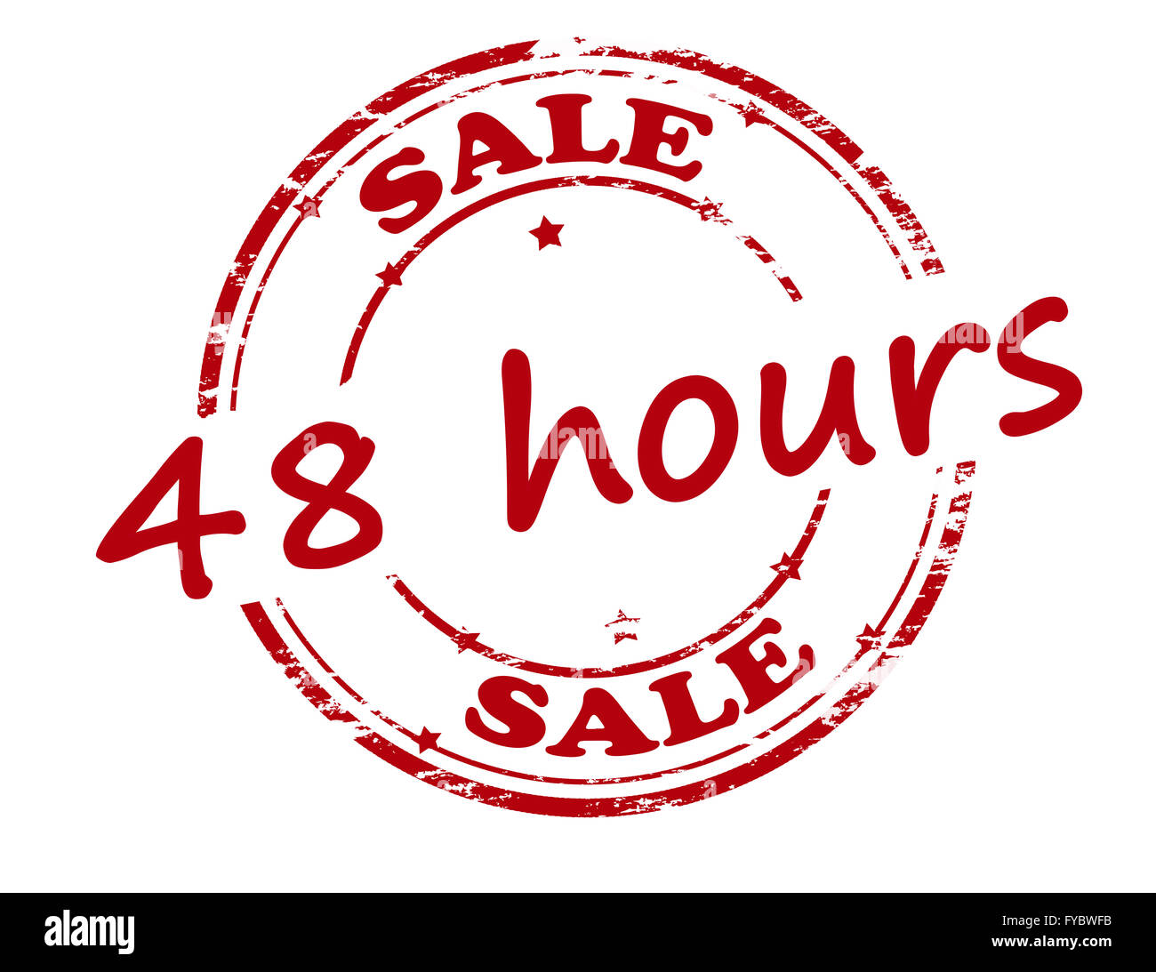 Rubber stamp with text sale forty eight hours inside, vector illustration Stock Photo