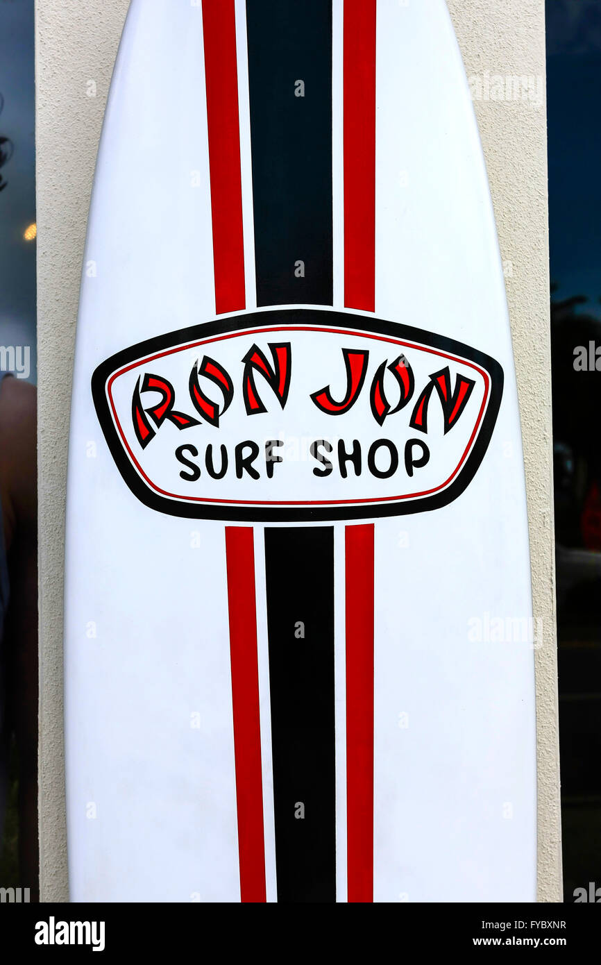 Ron Jon Surf Shop logo in Clearwater, Florida Stock Photo