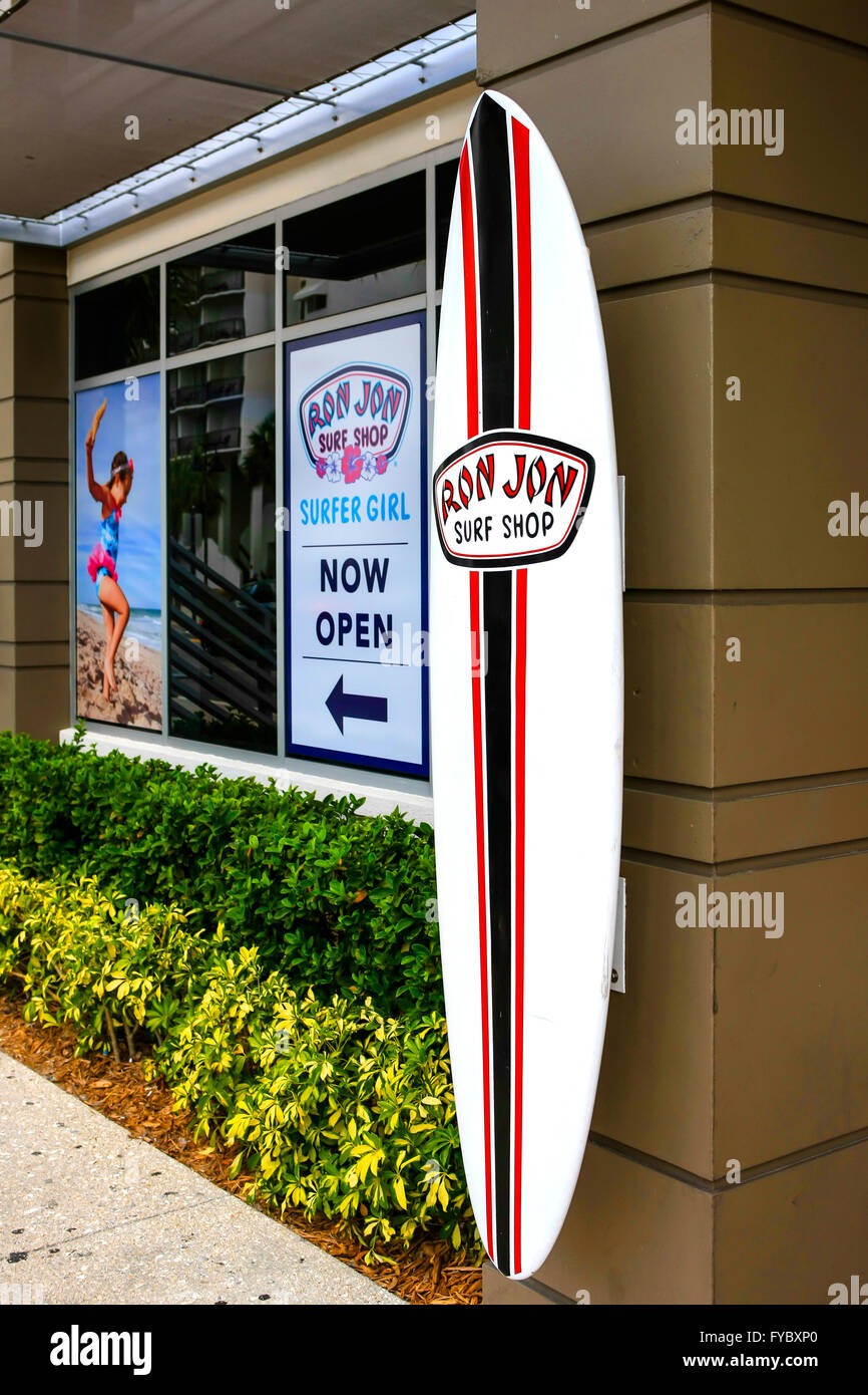 Outside Ron Jon's surf shop in Clearwater, Florida Stock Photo