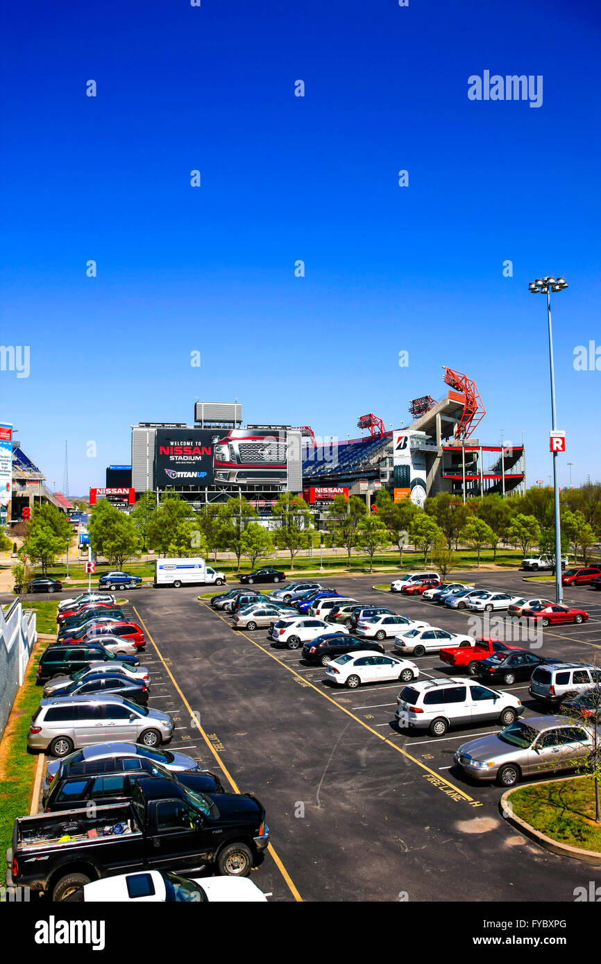 The Nissan Stadium in Nashville, home of the Tennessee Titans football team Stock Photo