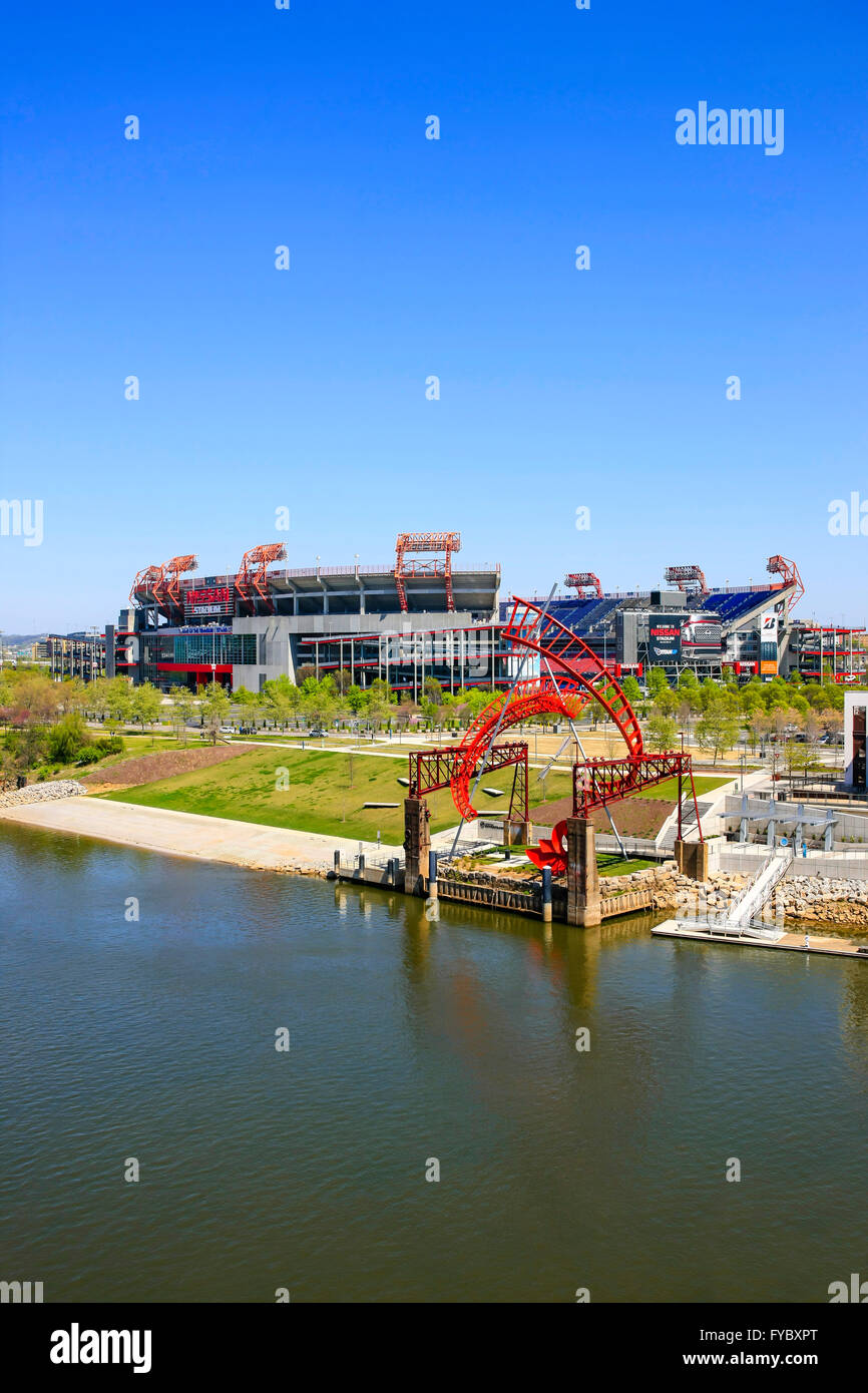 The Nissan Stadium in Nashville, home of the Tennessee Titans football team Stock Photo