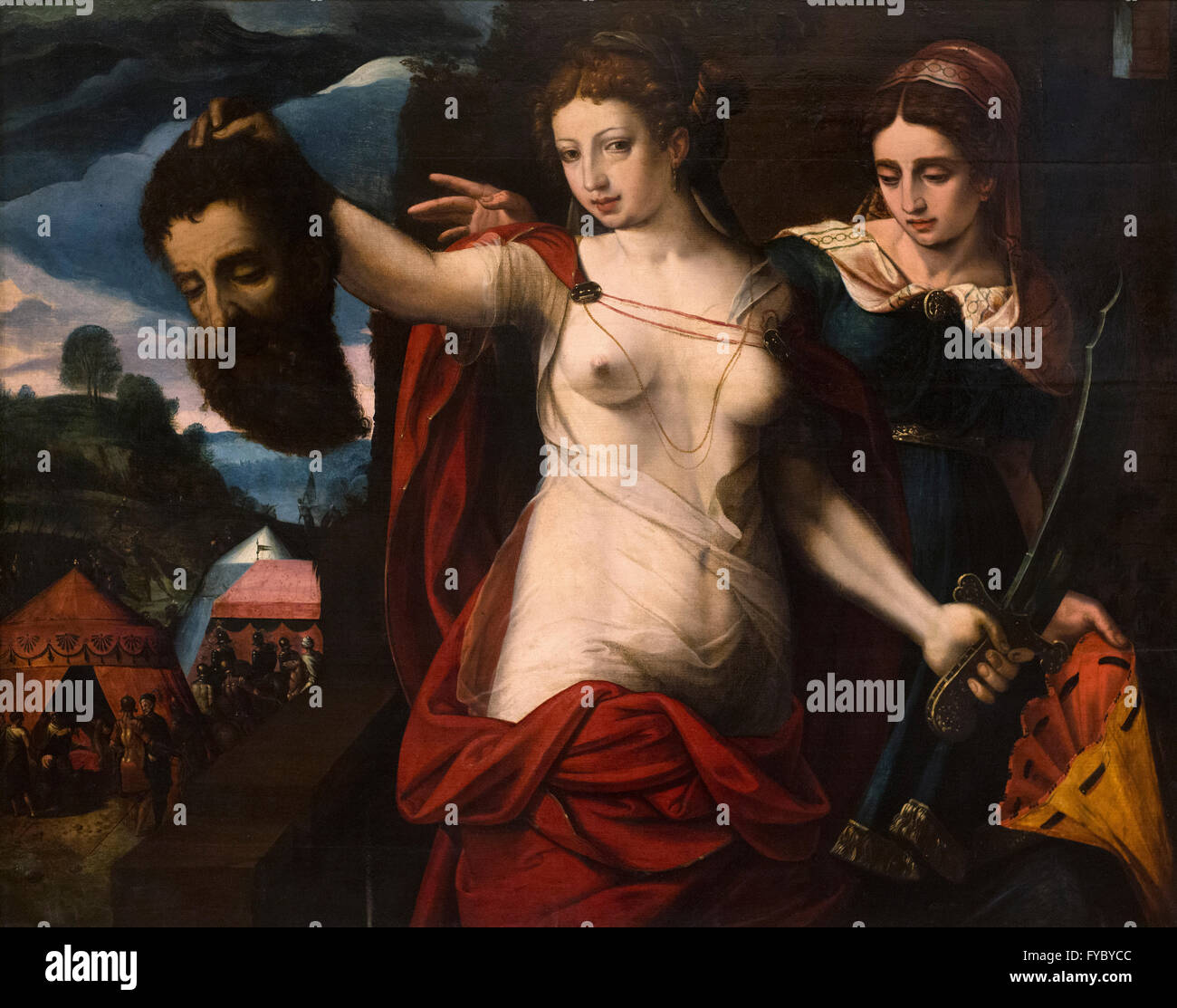 Jan Metsys (1509-1575), Judith with the Head of Holofernes. Stock Photo