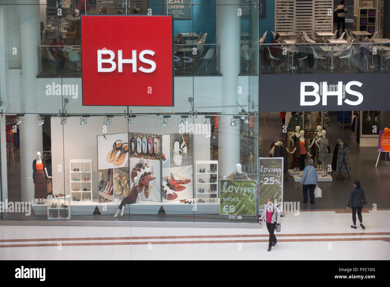 British Home Stores (BHS) in Cambridge on Monday afternoon after the company went into administration Stock Photo
