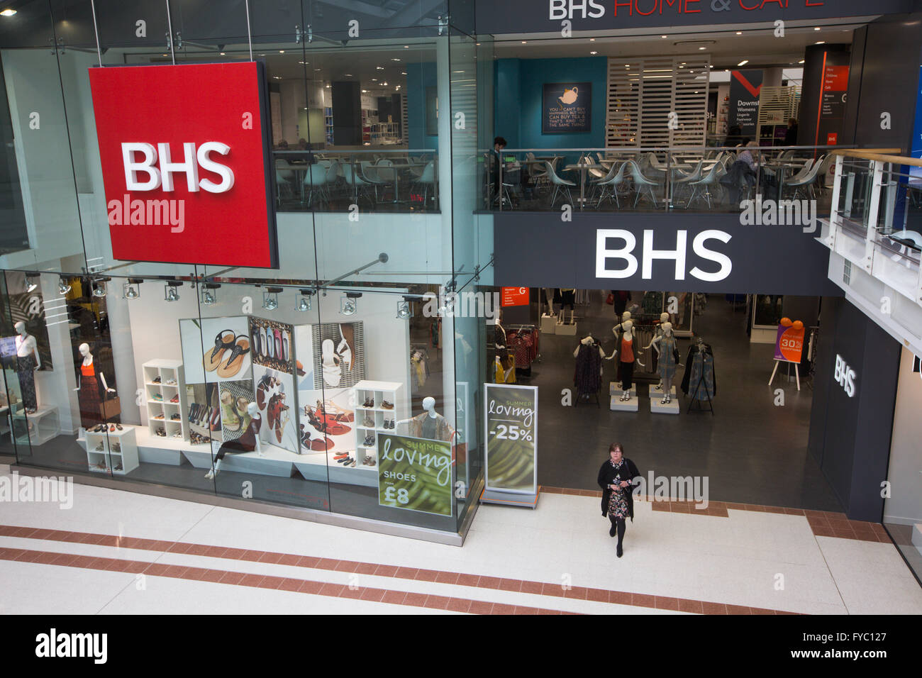 British Home Stores (BHS) in Cambridge on Monday afternoon after the company went into administration Stock Photo