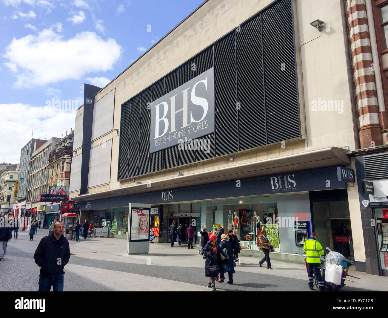 LIVERPOOL UK APRIL 25 the exterior of a BHS store on May 9, 2013 in